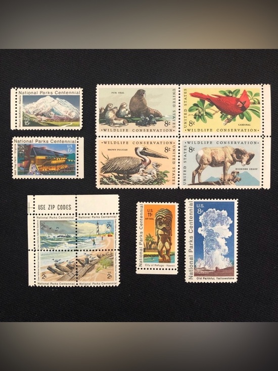 Other - Vintage USA National Parks Centennial & Wildlife Conservation Stamp Collection